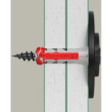 fischer Taco DuoPower 6x30 S, Pasador gris claro/Rojo