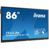 iiyama TE8602MIS-B1AG pantalla de señalización Panel plano interactivo 2,18 m (86") IPS Wifi 350 cd / m² 4K Ultra HD Negro Pantalla táctil Procesador incorporado Android 9.0, Pantalla de gran formato negro, Panel plano interactivo, 2,18 m (86"), IPS, 3840 x 2160 Pixeles, Wifi