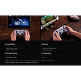 8BitDo Pro 2 Wired PS, Gamepad gris