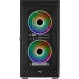 Aerocool GRAPHITEV3 Carcasa de Ordenador 3 Ventiladores ARGB 14cm, Cajas de torre negro, Midi Tower, PC, Negro, ATX, micro ATX, Mini-ITX, ABS, SPCC, Acero, Azul, Verde, Rojo