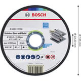 Bosch Disco de corte para acero inoxidable y metal, Ø 125 mm, 100 piezas en cubo, Hoja 