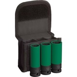 Bosch Juego de dados de impacto PRO 1/2", 3 piezas, Llave de tubo negro