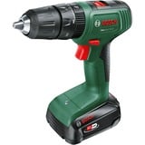 Bosch Taladro atornillador percutor a batería EasyImpact 18V-40 + SystemBox, Taladro/destornillador verde/Negro