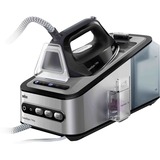 Braun IS 7156 Pro 2400 W 2 L Suela de Eloxal Negro, Gris, Púrpura, Plata, Estación de planchado a vapor negro/Plateado, 2400 W, 500 g/min, Suela de Eloxal, 7,5 bar, 2 L, 125 g/min