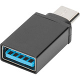 Digitus Adaptador USB Tipo-C, Tipo-C - A negro