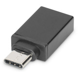 Digitus Adaptador USB Tipo-C, Tipo-C - A negro