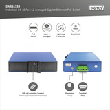 Digitus Gigabit Ethernet PoE gestionado L2 industrial 16+2 puertos, Interruptor/Conmutador 