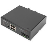 Digitus Interruptor Gigabit PoE+ industrial de 4 puertos con 2 puertos de enlace de subida (uplink) SFP, Interruptor/Conmutador No administrado, Gigabit Ethernet (10/100/1000), Energía sobre Ethernet (PoE)