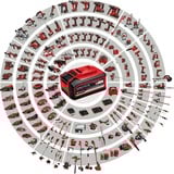 EINHELL PRESSITO, Compresor híbrido 18Volt / 220Volt rojo/Negro, No incluye cargador ni batería