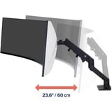 Ergotron HX Series 45-647-224 soporte para monitor 124,5 cm (49") Negro Escritorio, Soporte de monitor negro, Abrazadera, 19,1 kg, 124,5 cm (49"), 100 x 100 mm, Ajustes de altura, Negro