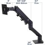 Ergotron HX Series 45-647-224 soporte para monitor 124,5 cm (49") Negro Escritorio, Soporte de monitor negro, Abrazadera, 19,1 kg, 124,5 cm (49"), 100 x 100 mm, Ajustes de altura, Negro