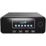 ICY BOX Diamond Charge 2401 cargador GaN con pantalla LCD-TFT negro