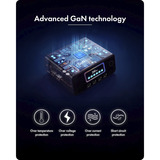 ICY BOX Diamond Charge 2401 cargador GaN con pantalla LCD-TFT negro