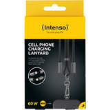 Intenso Cell Phone Charging Lanyard 7991000, Cable negro