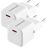 Intenso Power Adapter W30C 2-pack GaN, Cargador blanco