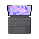 Logitech Combo Touch QWERTZ Alemán Smart Connector Grafito, Teclado grafito, QWERTZ, Alemán, Trackpad, 1,9 cm, 1 mm, Apple