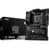 MSI B550-A PRO placa base AMD B550 Zócalo AM4 ATX negro, AMD, Zócalo AM4, 3rd Generation AMD Ryzen™ 3, 3rd Generation AMD Ryzen 5, 3rd Generation AMD Ryzen™ 7, 3rd..., DDR4-SDRAM, 128 GB, DIMM