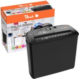 Peach PS400-11 triturador de papel Corte en tiras 72 dB Negro, Plata, Destructora de documentos negro, Corte en tiras, 13 L, 72 dB, 2500 mm/min, 7 hojas, Negro, Plata