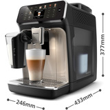 Philips Series 5500 Latte Go EP5547/90, Superautomática negro/Cromado