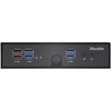 Shuttle DS50U3 PC/estación de trabajo barebone 1,3 l tamaño PC Negro i3-1315U negro, 1,3 l tamaño PC, Mini PC barebone, DDR5-SDRAM, PCI Express, Serial ATA III, Ethernet, 90 W