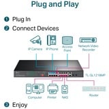 TP-Link TL-SL1218MP, Interruptor/Conmutador negro