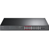 TP-Link TL-SL1218MP switch No administrado Fast Ethernet (10/100) Energía sobre Ethernet (PoE) Negro, Interruptor/Conmutador negro, No administrado, Fast Ethernet (10/100), Energía sobre Ethernet (PoE), Montaje en rack