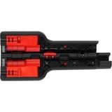 Wiha Herramienta de pelado y montaje para cable coaxial con conector F, Herramienta de pelado / decapado negro/Rojo