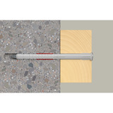 fischer Taco de vástago largo DuoXpand 8x80 T, Pasador gris claro/Rojo