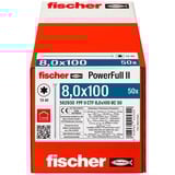 fischer Tornillo para madera PowerFull II 8,0x100 cabeza avellanada TX VG 