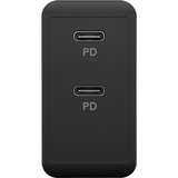 goobay Cargador rápido dual USB-C 36 vatios, PD negro