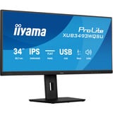 iiyama ProLite XUB3493WQSU-B6 pantalla para PC 86,4 cm (34") 3440 x 1440 Pixeles UltraWide Quad HD LED Negro, Monitor LED negro (mate), 86,4 cm (34"), 3440 x 1440 Pixeles, UltraWide Quad HD, LED, 1 ms, Negro