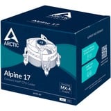 ARCTIC Alpine 17 Procesador Refrigerador de aire 9,2 cm Negro, Plata 1 pieza(s), Disipador de CPU negro/blanco, Refrigerador de aire, 9,2 cm, 100 RPM, 2000 RPM, 0,3 sonio, Negro, Plata