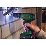 Bosch Atornillador percutor inalámbrico EasyImpact 18V-40, Taladro/destornillador verde/Negro
