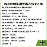 COBI Panzerkampfwagen E-100, Juegos de construcción 