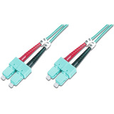 Digitus Cable de parche LWL, dúplex, conector SC > SC, multimodo OM3 turquesa