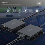 Digitus DS-55342, Alargador de HDMI negro