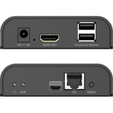 Digitus Receptor KVM HDMI IP, Switch KVM negro