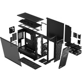 Fractal Design Meshify 2 XL Light Tempered Glass Torre Negro, Caja de torre grande negro, Torre, PC, Negro, ATX, EATX, micro ATX, Mini-ITX, SSI CEB, Acero, Vidrio templado, Juego