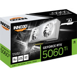 INNO3D GeForce RTX 5060 Ti TWIN X2 OC WHITE 16GB, Tarjeta gráfica blanco