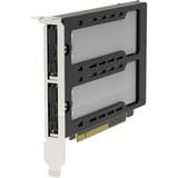 Icy Dock MB842M5P-B, Tarjeta de interfaz negro/Plateado