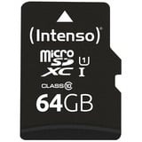 Intenso 3424490 memoria flash 64 GB MicroSD UHS-I Clase 10, Tarjeta de memoria negro, 64 GB, MicroSD, Clase 10, UHS-I, Class 1 (U1), Resistente a la temperatura, Resistente a golpes, Resistente al agua, A prueba de rayos X