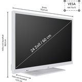 JVC LT-24VH5455W, Televisor LED blanco