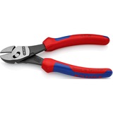 KNIPEX TwinForce Alicates de corte diagonal rojo/Azul, Alicates de corte diagonal, Acero cromo vanadio, De plástico, Azul/Rojo, 18 cm, 280 g