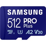 SAMSUNG PRO Plus 512 GB microSDXC (2023), Tarjeta de memoria azul