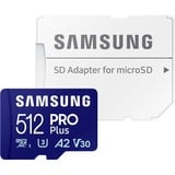 Samsung MB-MD512SA/EU memoria flash 512 GB MicroSDXC UHS-I Clase 10, Tarjeta de memoria azul, 512 GB, MicroSDXC, Clase 10, UHS-I, 180 MB/s, 130 MB/s