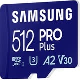 Samsung MB-MD512SA/EU memoria flash 512 GB MicroSDXC UHS-I Clase 10, Tarjeta de memoria azul, 512 GB, MicroSDXC, Clase 10, UHS-I, 180 MB/s, 130 MB/s