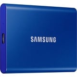 Samsung Portable SSD T7 2 TB USB Tipo C 3.2 Gen 2 (3.1 Gen 2) Azul, Unidad de estado sólido azul, 2 TB, USB Tipo C, 3.2 Gen 2 (3.1 Gen 2), 1050 MB/s, Protección mediante contraseña, Azul