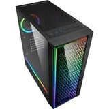 Sharkoon RGB LIT 200 Midi Tower Negro, Cajas de torre negro, Midi Tower, PC, Negro, ATX, micro ATX, Mini-ITX, Azul, Verde, Rojo, Ventiladores de la caja, Frente