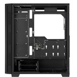 Sharkoon RGB LIT 200 Midi Tower Negro, Cajas de torre negro, Midi Tower, PC, Negro, ATX, micro ATX, Mini-ITX, Azul, Verde, Rojo, Ventiladores de la caja, Frente