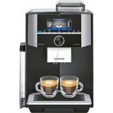 Siemens TI955F09DE cafetera eléctrica Totalmente automática Cafetera combinada 2,3 L, Superautomática negro/Acero fino, Cafetera combinada, 2,3 L, De café molido, Molinillo integrado, 1500 W, Negro, Plata